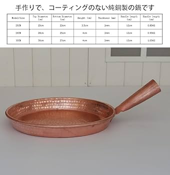 PoongsanlCoep社 SolidCopper 銅製フライパン Amazon.co.jp: POONGSAN METAL CORPSolid Copper 銅鍋フライパン